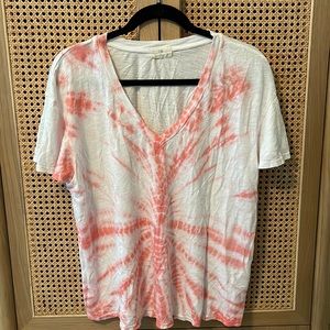Anthropologie t.la pink tie dye Large T shirt (used)